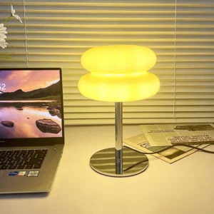 Macaron Glass Table Lamp with Tricolor Dimming